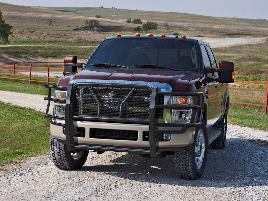 50-1320 – STEELCRAFT Grille Guard, 1-Piece Black Steel With Brush Guard Without Skid Plate Without Step Plate With Pu...